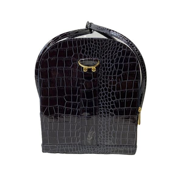 SeneGence Luxury Tiered Faux Croc Vegan Leather Travel Cosmetic Case - Picture 2 of 10